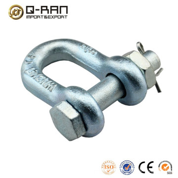 Galvanized malleable bolt type anchor shackle 2130 rigging